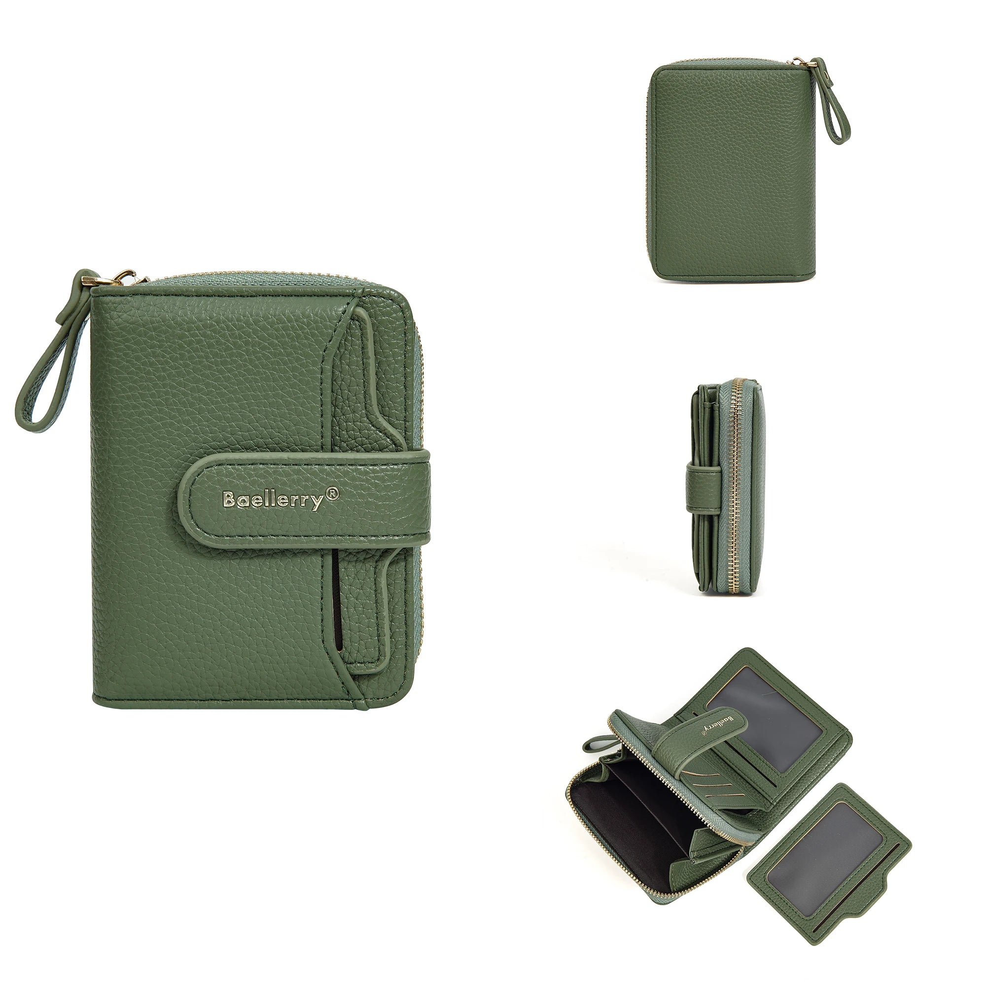 Portafoglio da Donna Baellerry Elegante con Chiusura a Zip, Multifunzionale con Protezione RFID, 6 Scomparti per Carte e Tasca per Monete, Regalo Minimalista