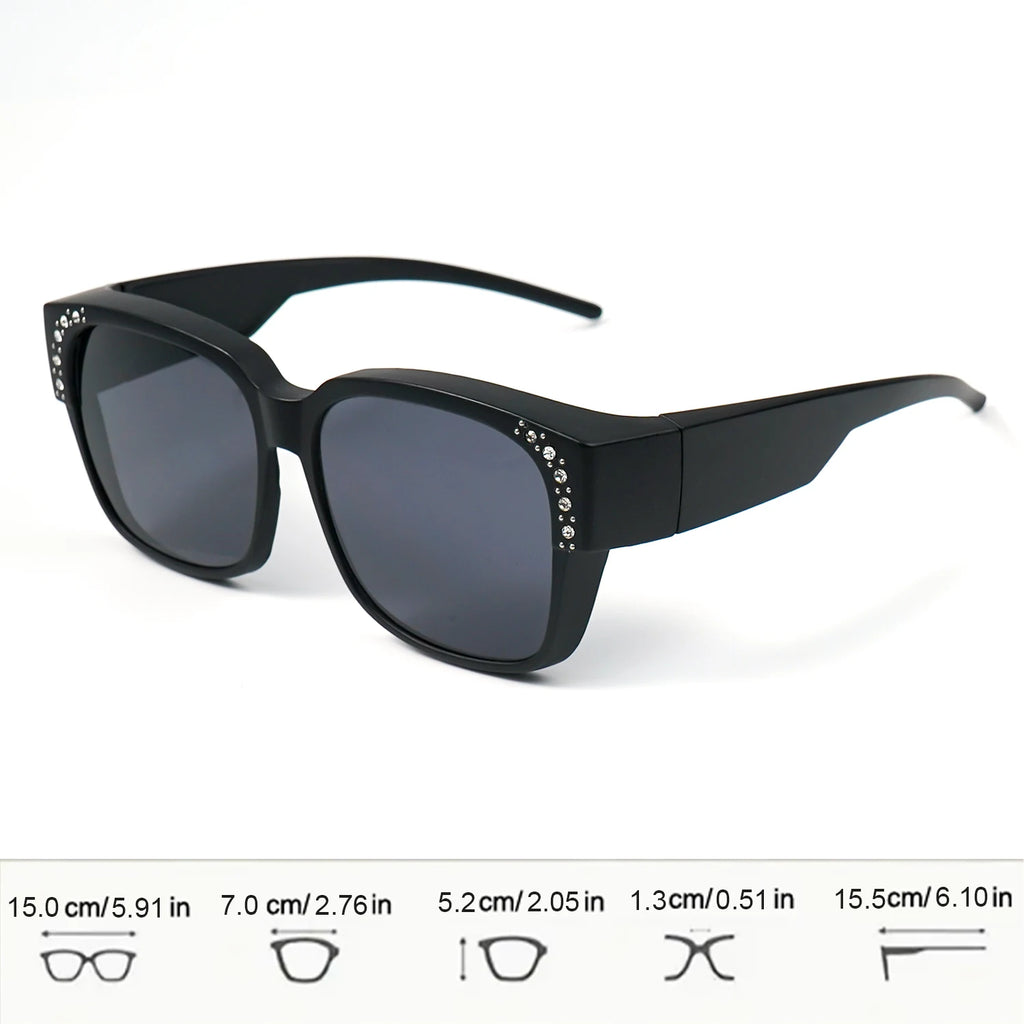 Oversized Square Fashion Sunglasses - Decorative Lenses for Fashion & Style, Stylish Eyewear, Elegant Eyewear