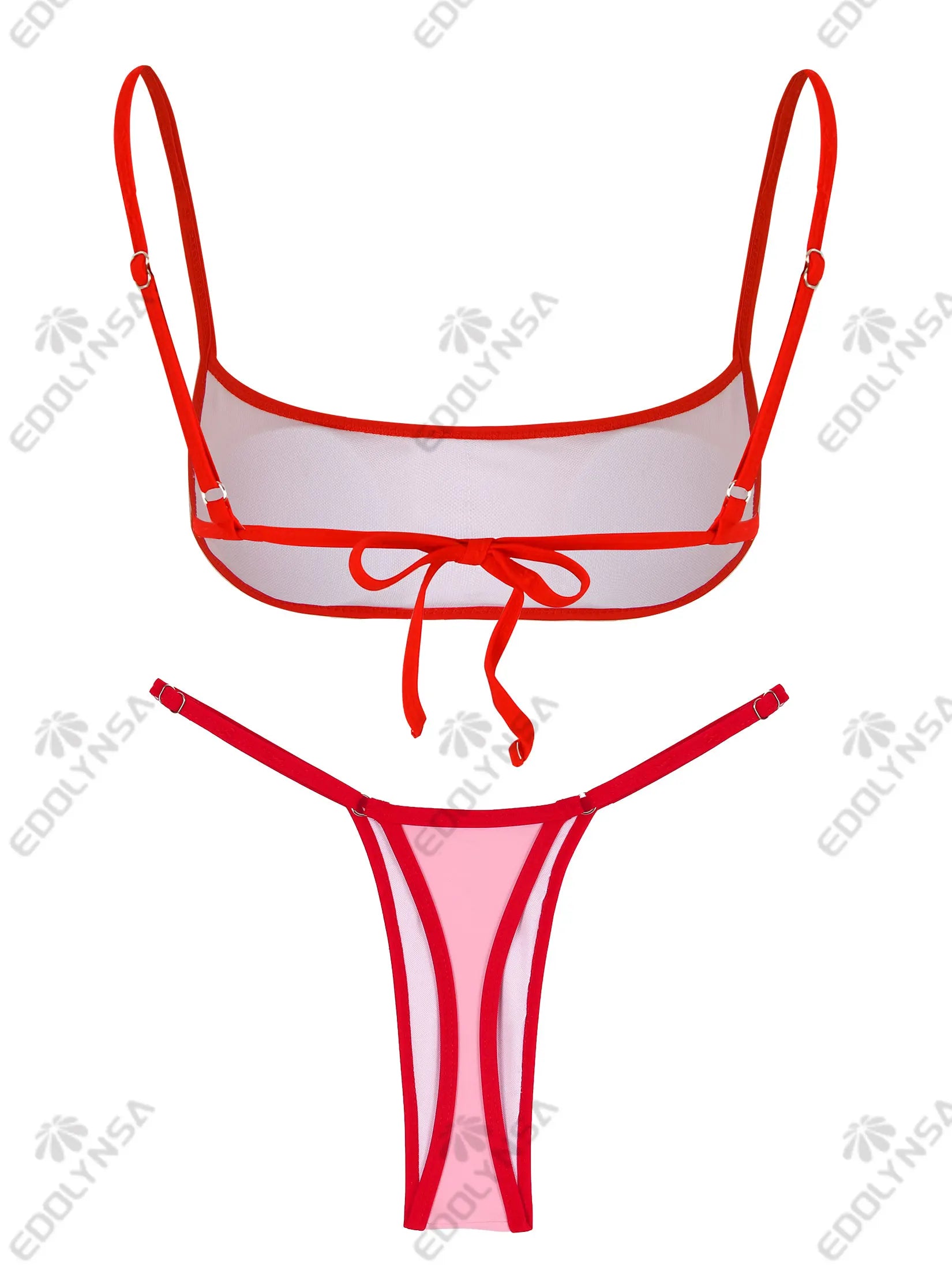 Micro bikini color block 2025 costume da bagno carino Brasile costume da bagno femminile beachwear monokini taglio alto biquini abbigliamento da vacanza K163