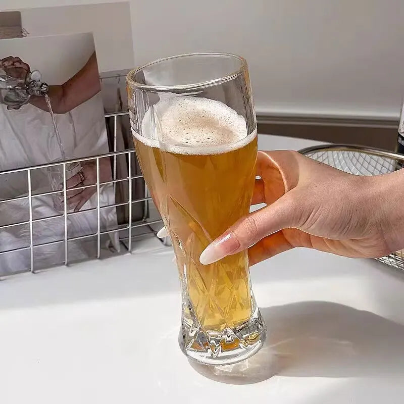 Bicchieri da Vino 330ml/300ml, Tazze da Birra Creative Intagliate, Bicchieri di Alta Qualità per Casa, Tazze Artigianali di Grande Capacità, Bicchieri per Birra alla Spina