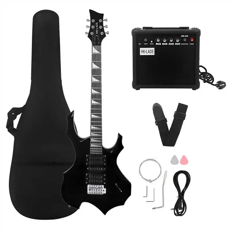 HK.LADE R-260 Chitarra elettrica a 6 corde 24 tasti Chitarra elettrica con corpo in acero Guitarra con borsa Amp Parti e accessori per chitarra