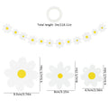 Daisy Flower Piatti da tavola usa e getta Cannucce Tovaglioli Banner Matrimonio Baby Shower Decorazione Forniture per feste di compleanno