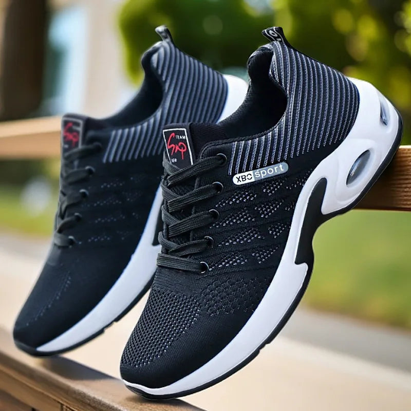 Scarpe sportive casual da uomo, scarpe sportive versatili con lacci in rete traspirante