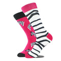 1 Pair Combed Cotton Socks Men Novelty AB Asymmetry Funny Skateboard Men's Mid Length Animal Print Socks Harajuku Happy Socks