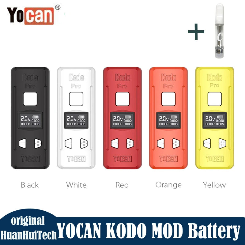 Originale YOCAN Kodo Pro Vape Mod 400mAh Batteria 510 Filo Tensione Regolabile 10s Preriscaldamento Sigaretta Elettronica Vaporizzatore