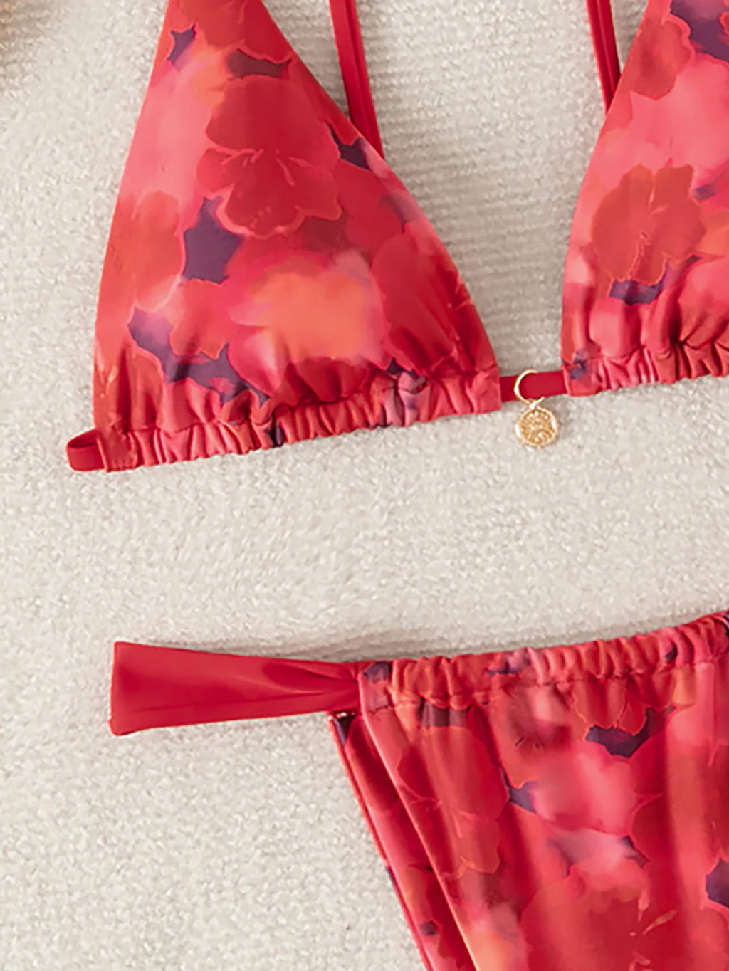 Nuovo Set Bikini Triangolo 2026 - Costume da Bagno Push-Up con Stampa Floreale e Slip Brasiliano