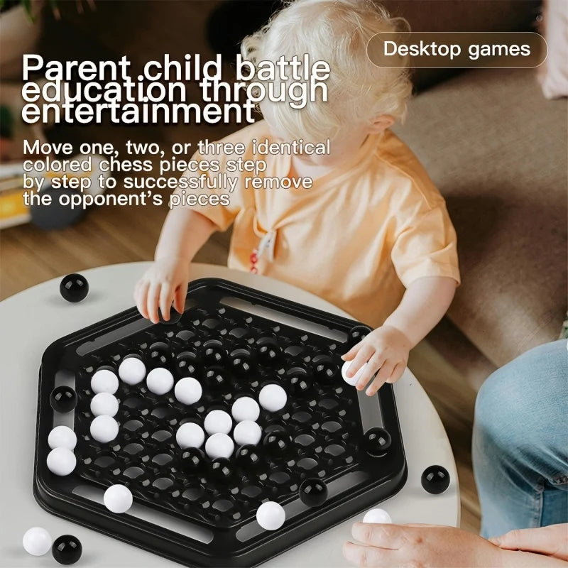 Set di scacchi push hard - Gioco di logica interattivo per famiglie Treno strategico per bambini Gioco da tavolo bianco nero per fidanzamento genitore-figlio