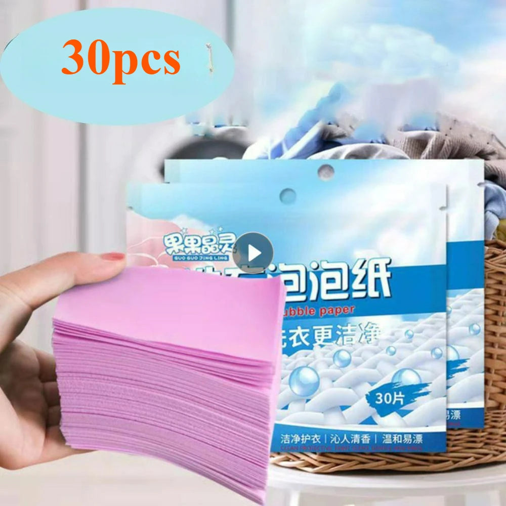 Lenzuola detersivo per bucato Compresse per bucato facile da sciogliere Sapone da bucato detersivo per pulizia profonda forte per lavatrice