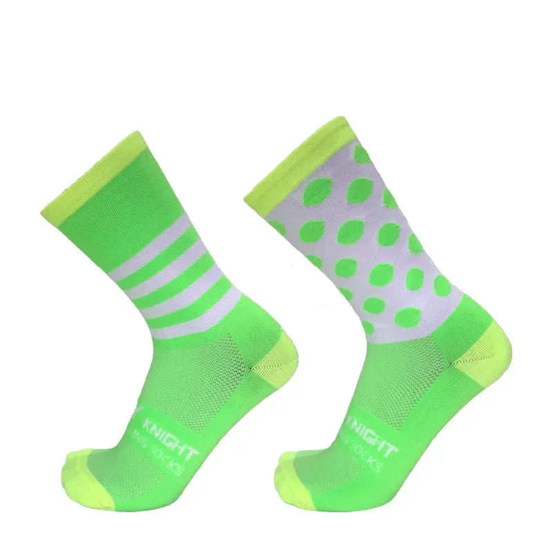 New stripe Dot Cycling Socks Top Quality Professional Brand Sport Socks Breathable Bicycle Sock Outdoor Racing Running Socks