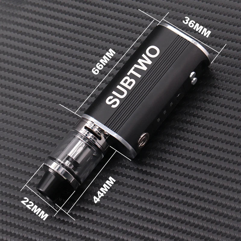 Sigarette elettroniche SUB DUE Kit mod box da 100 W 1800 mAh 30 W/60 W/100 W Regolazione dell'alimentazione con penna Vape atomizzatore flusso d'aria inferiore da 0,3 ohm 2,5 ml