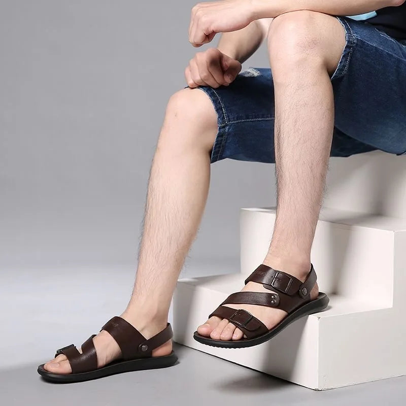 Sandali Estivi da Uomo alla Moda, Comodi per la Spiaggia, Doppio Uso, Slip-On, Suola Morbida Antiscivolo, Trendy - HX2024