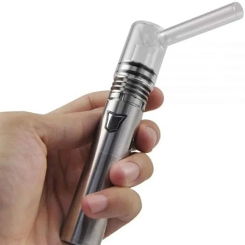 Longmada Motar Stick Vape Pen Kit con atomizzatore in vetro senza bobina al quarzo Tronco da 1300 mAh Batteria di preriscaldamento da 100 W Vaporizzatore concentrato