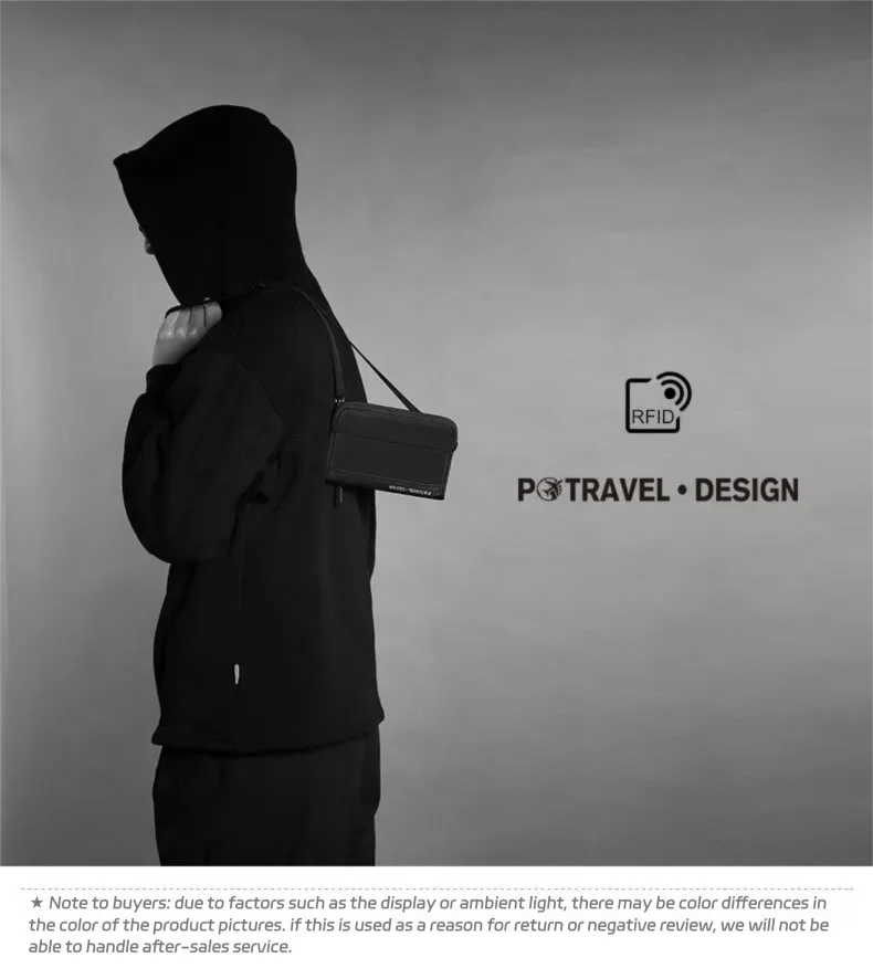 Portafoglio da viaggio RFID Porta passaporto Organizzatore di carte di credito Custodia con cerniera Organizzatore di documenti Accessori da viaggio antifurto