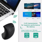 Mouse Verticale Wireless 2,4 GHz Ergonomico DPI 800 1200 1600 6 Pulsanti Per PC