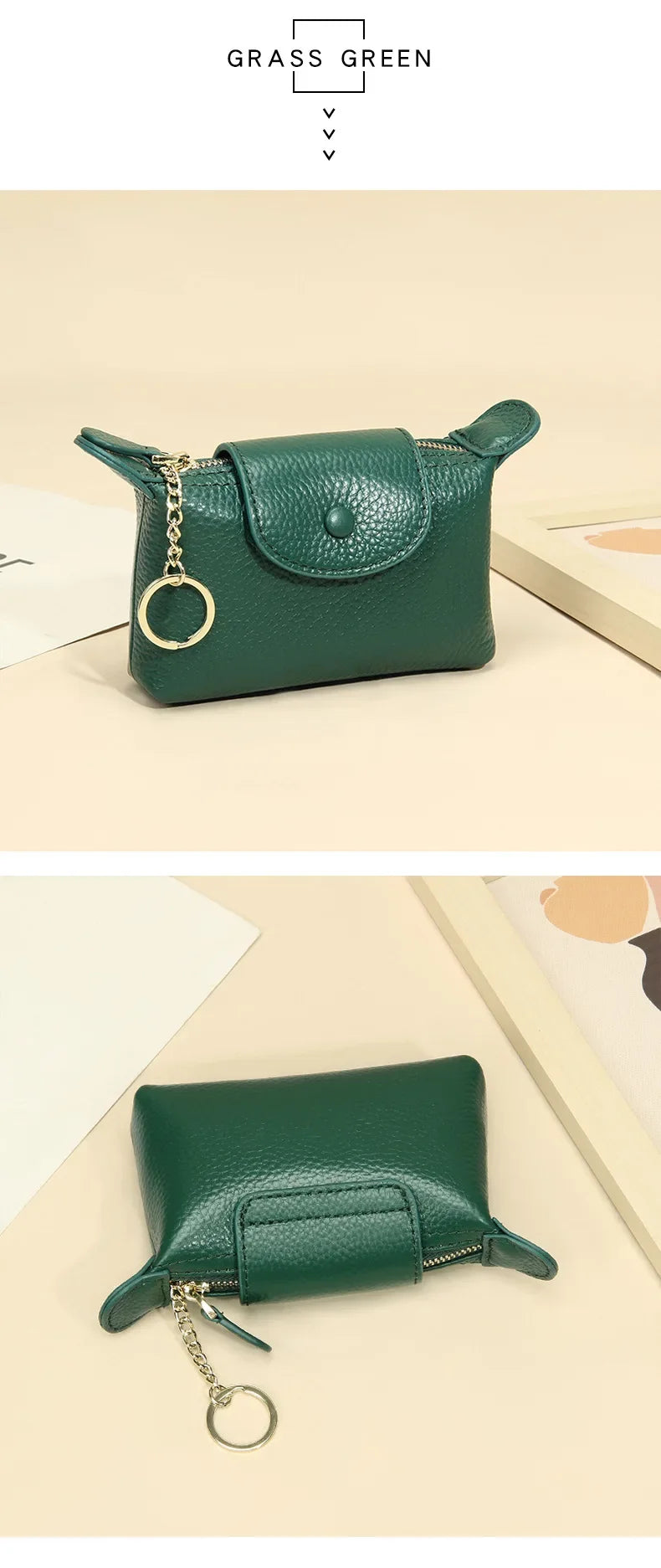 Portamonete da donna in pelle di mucca di nuova moda Porta carte creative per chiavi e rossetti Portaoggetti Portafoglio carino per donne e donne
