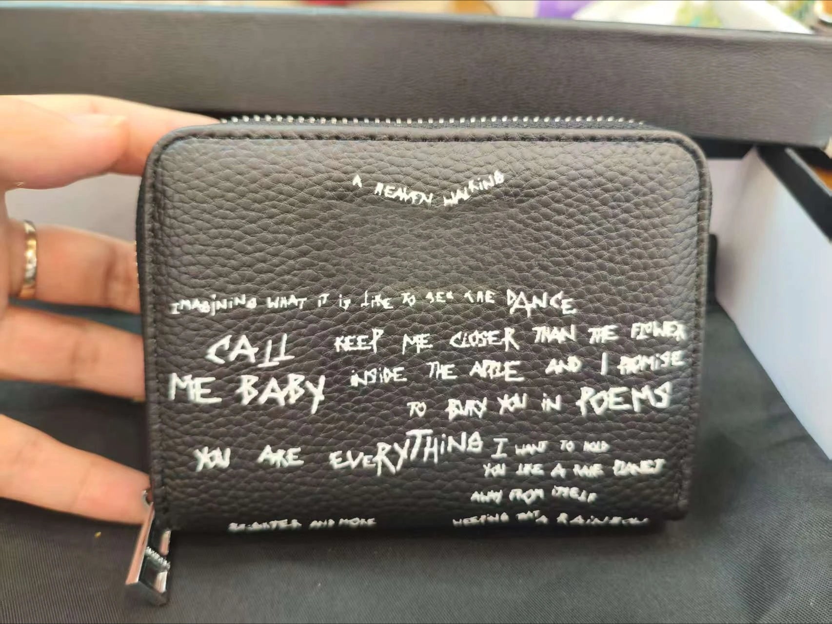 Nuovo Portafoglio da Donna ZV in PU con Catena Metallica, Porta Carte, Pochette in Denim, Portamonete, Portafoglio Piccolo