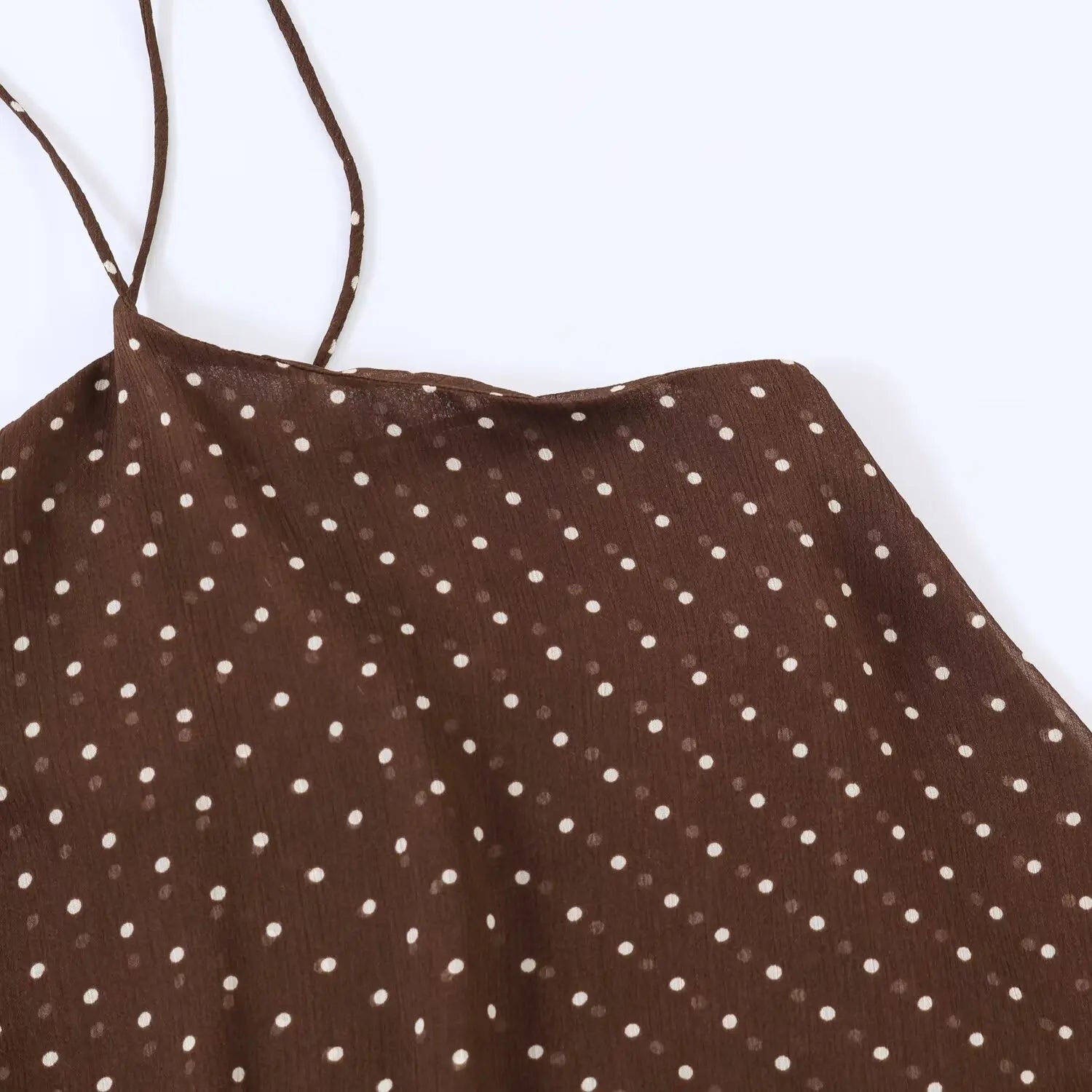 Nuovo Abito Estivo da Donna 2026, Elegante Vestito Chic con Collo a Cascata, Mini Abito Comodo a Pois per Feste e Balli
