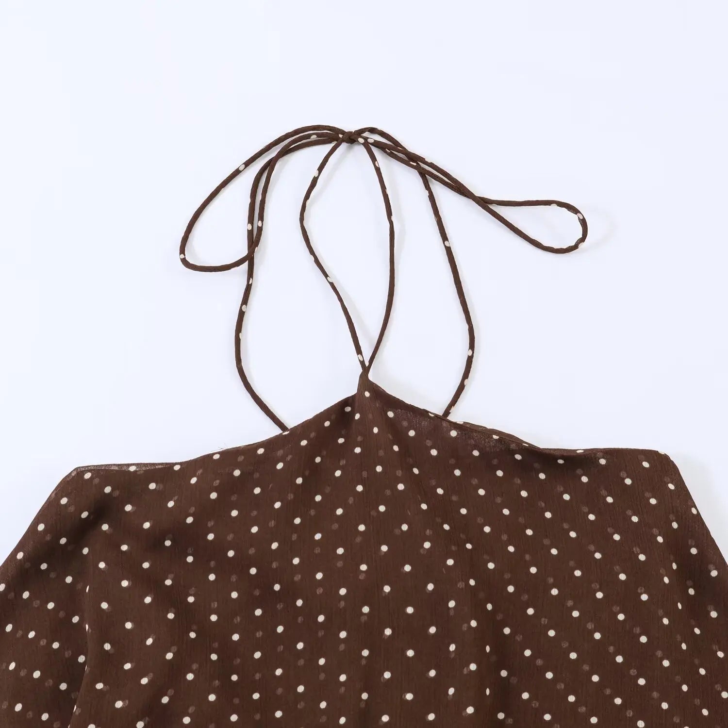 Nuovo Abito Estivo da Donna 2026, Elegante Vestito Chic con Collo a Cascata, Mini Abito Comodo a Pois per Feste e Balli