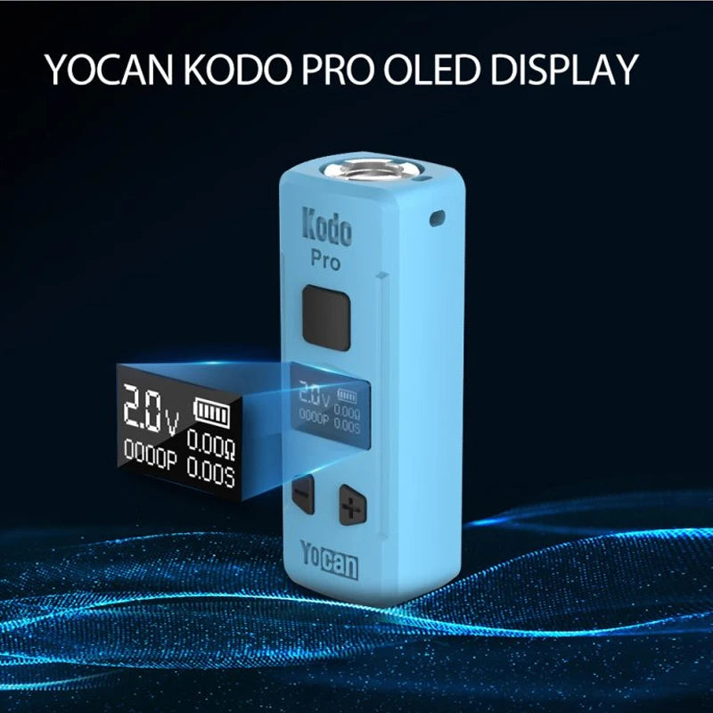 Originale YOCAN Kodo Pro Vape Mod 400mAh Batteria 510 Filo Tensione Regolabile 10s Preriscaldamento Sigaretta Elettronica Vaporizzatore