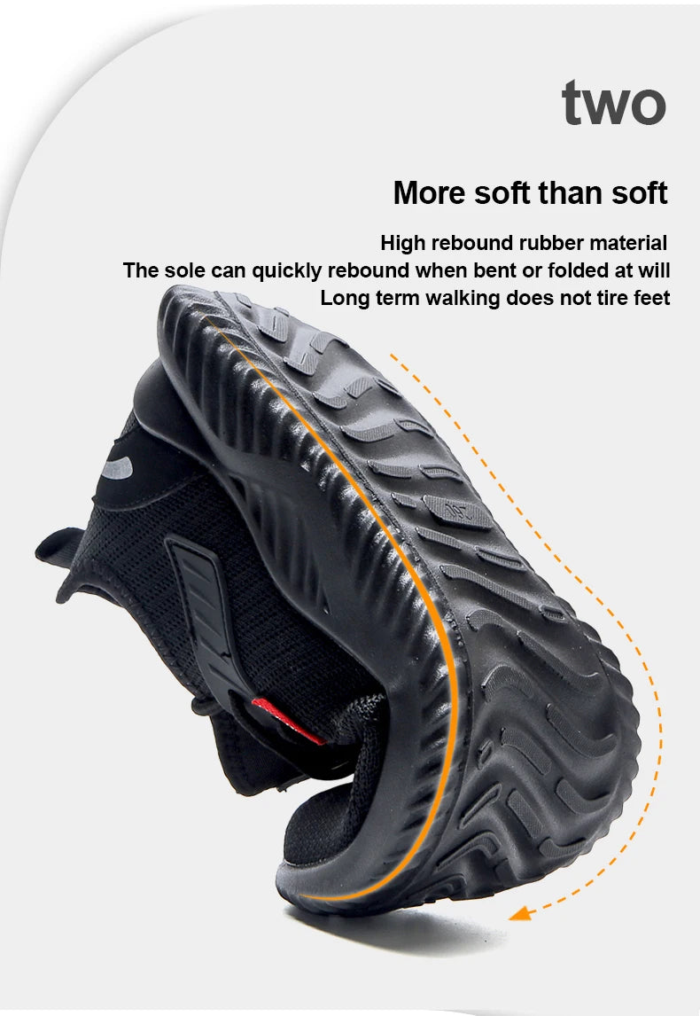 Sneakers da lavoro scarpe con punta in acciaio scarpe antinfortunistiche da uomo scarpe da lavoro antiforatura stivali moda indistruttibile calzature sicurezza