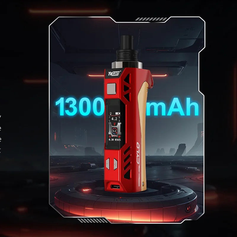 Nuovo Arrivla Portable Yocan Cylo Wax vaporizzatore Kit 1300mah batteria TFT Screen C4-DE Plus Ceramic Heating Coil E-sigarette Vape