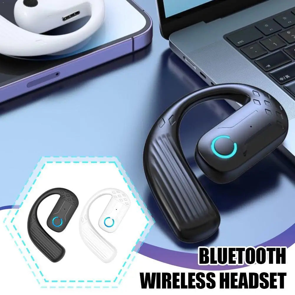 Cuffie Bluetooth wireless con gancio per l'orecchio per musica sportiva Batteria universale a lunga durata Auricolare con gancio per l'orecchio singolo