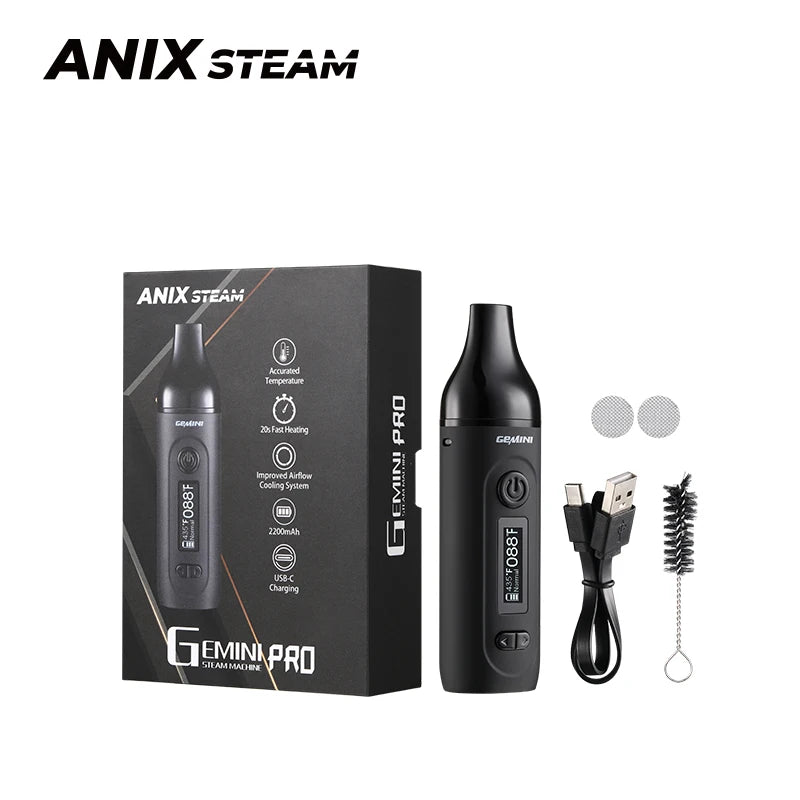 Vaporizzatore per erbe secche Anix Gemini Pro Herbal Vape Pen 2200mah Batteria Controllo della temperatura Schermo OLED Tipo-C Ricarica sigarette elettroniche