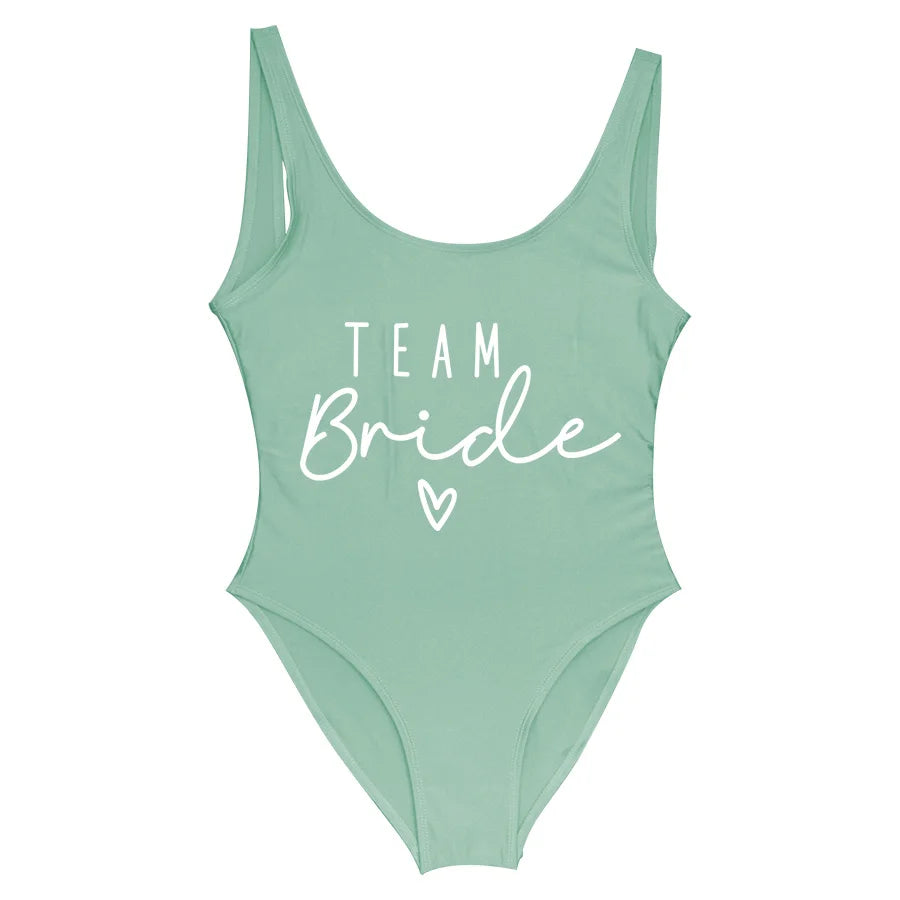 Costumi da bagno per addio al nubilato Costumi da bagno interi per la sposa della squadra Sposa per essere donna Costumi da bagno rosa Costumi da bagno per addio al nubilato Beatchwear