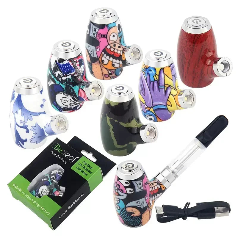 E Pipe Vape KY32 Batteria per sigaretta elettronica 900mAh 510 Filettatura Preriscaldamento Tensione variabile Fumo Mod per cartucce d'olio spesse