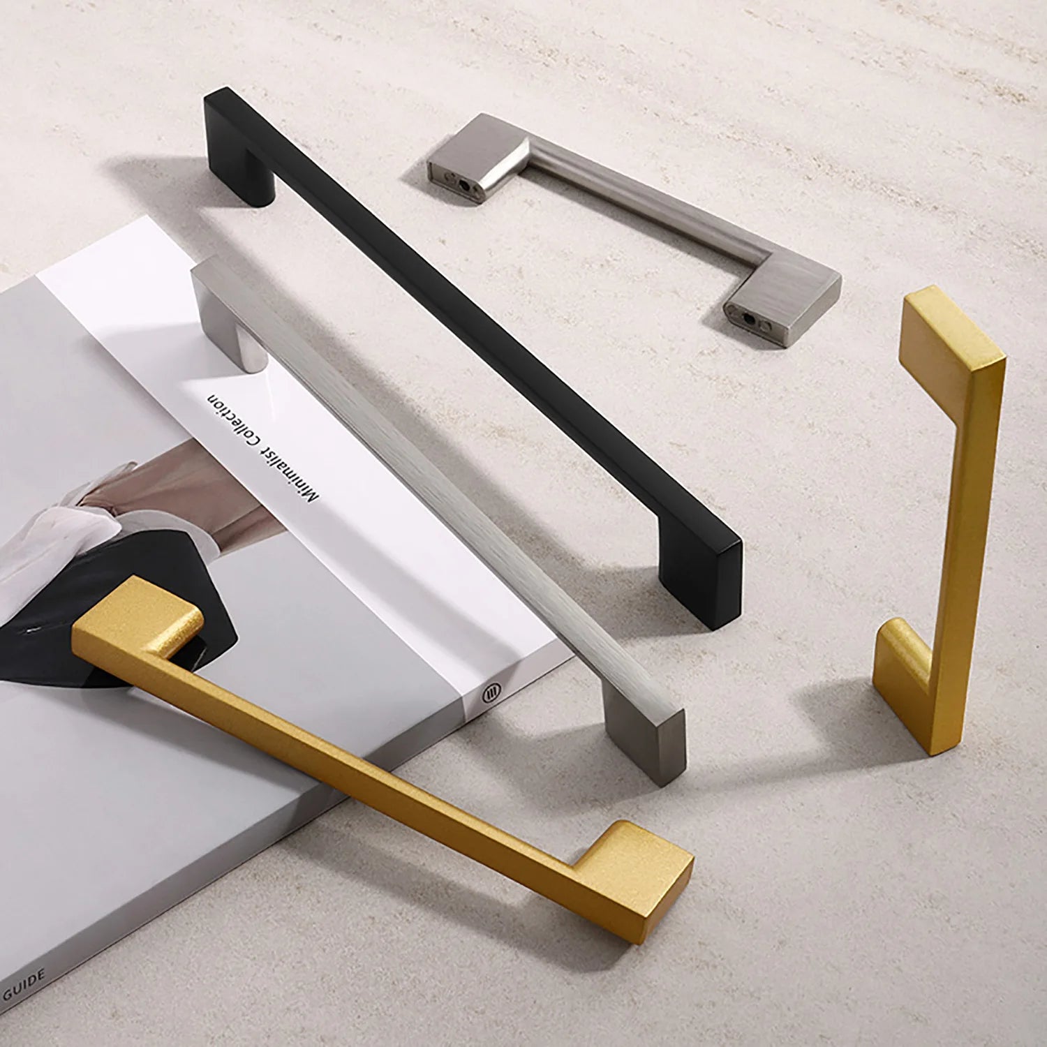 Armadi moderni americani in stile minimalista, cassetti, armadi, mobili, maniglie hardware, maniglie per porte in lega di alluminio
