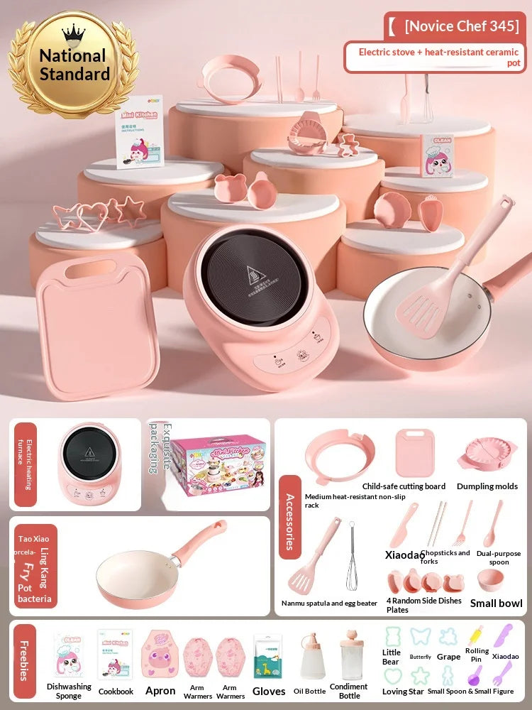 Set da cucina in miniatura Xiaoling Toys, padella antiaderente in ceramica, stoviglie realistiche, gioco di simulazione per ragazze, regalo per il ritorno a scuola