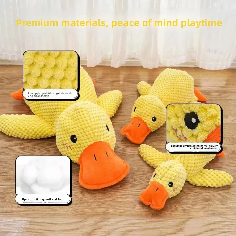 1/3PCS Things For Dogs Dog Accessories Dog Supplies Calming Duck Squeaky Plush Toy Luxury Sleep Aid Durable Puppy Companion Pet