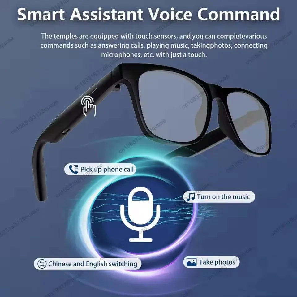Nuovi Occhiali Smart 2026 per Uomo e Donna, Occhiali Bluetooth con Controllo Vocale, Chiamate, Musica, Protezione UV400, Occhiali da Sole Polarizzati con Cuffie Integrate