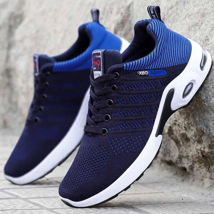 Scarpe sportive casual da uomo, scarpe sportive versatili con lacci in rete traspirante