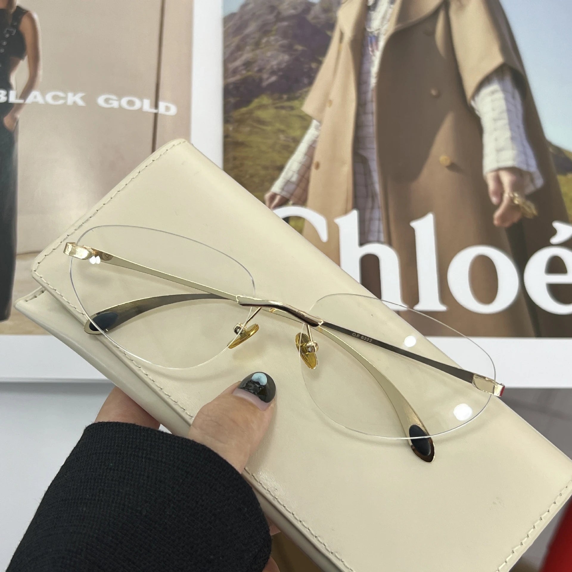 Occhiali da sole senza montatura Y2K da donna Occhiali da sole senza montatura di marca di lusso Futuro stili coreani Cat Eye Occhiali UV400 Occhiali alla moda