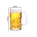 Bicchiere da birra a fondo spesso da 400 ml/600 ml Bicchiere da birra per uso domestico di grande capacità con manico Bicchieri Bicchiere da vino estero vintage