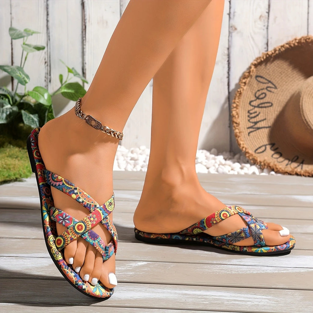 2025 nuove donne pantofole sexy sandali a fiori scarpe casual leggere bohemien moda donna pantofole di grandi dimensioni scivoli per la casa donna