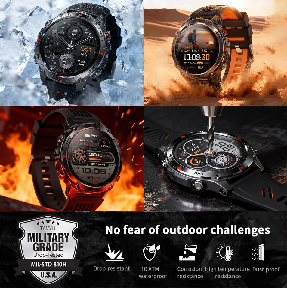 T-Rex 3 Pro Grado Militare AGPS Smart Watch 10ATM Impermeabile Dual-band GNSS Bussola Altimetro AMOLED Swim Sport Smart Watch da uomo