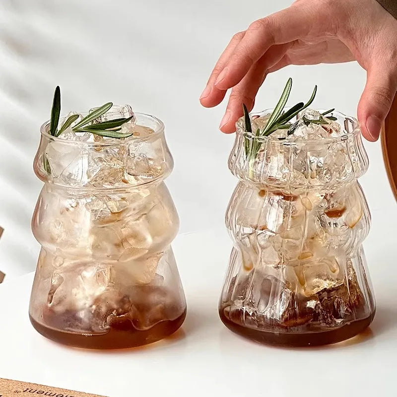 1/6 pezzi tazza di vetro giapponese tazza di vetro per caffè al latte tazza trasparente birra ins tazza di acqua potabile accessorio da cucina tazze di vetro per acqua