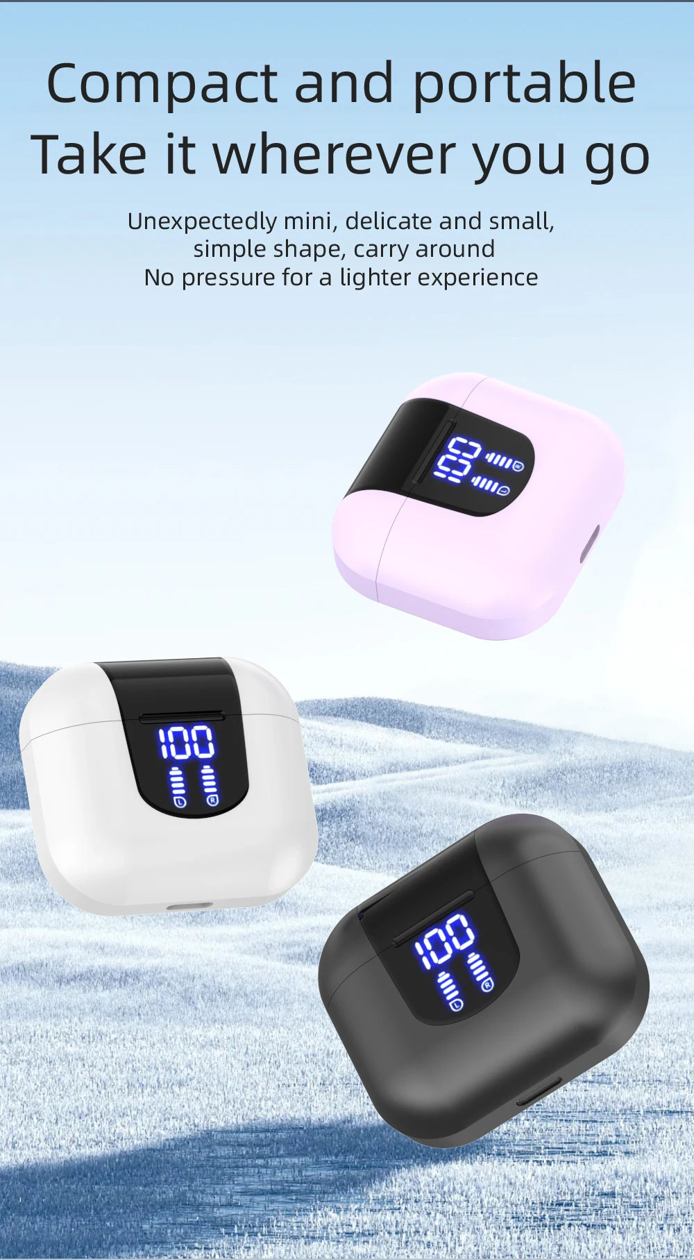Traduzione istantanea in 144 lingue 2025 nuovi auricolari Bluetooth transfrontalieri con vero display digitale wireless,
