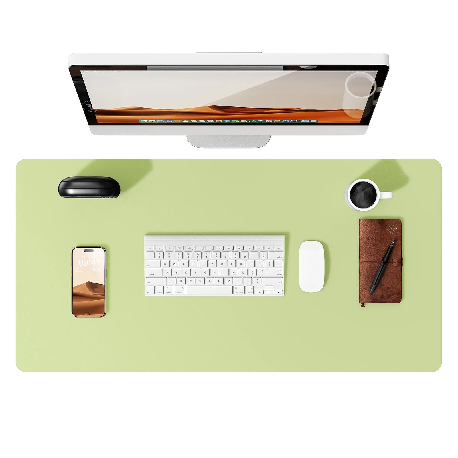 Tappetino Per Mouse Grande In Pelle PU Antiscivolo Per Scrivania E Laptop
