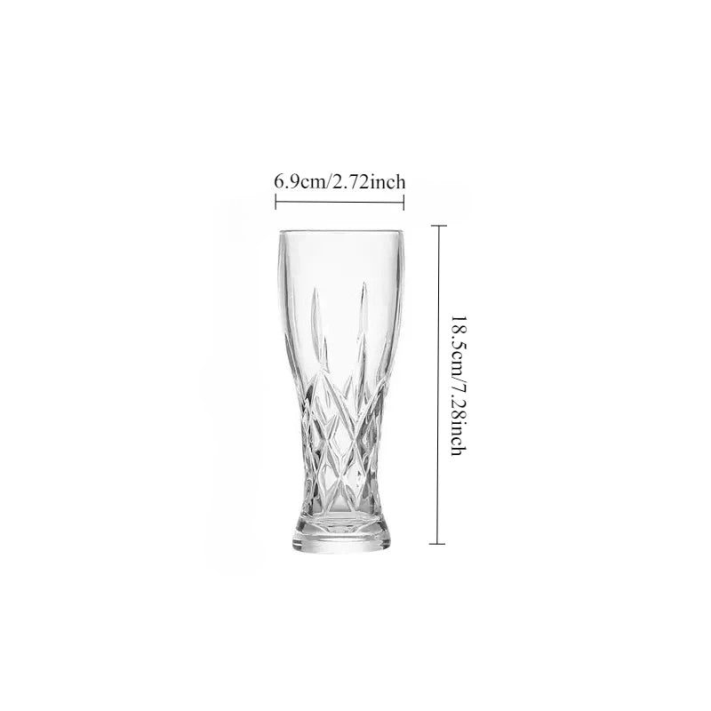 1 pz Bicchieri da Birra in Vetro Incisi Creativi, Tazze Artigianali Incise per Birrifici, Bicchieri da Birra alla Spina di Grande Capacità, Bicchieri di Alta Gamma