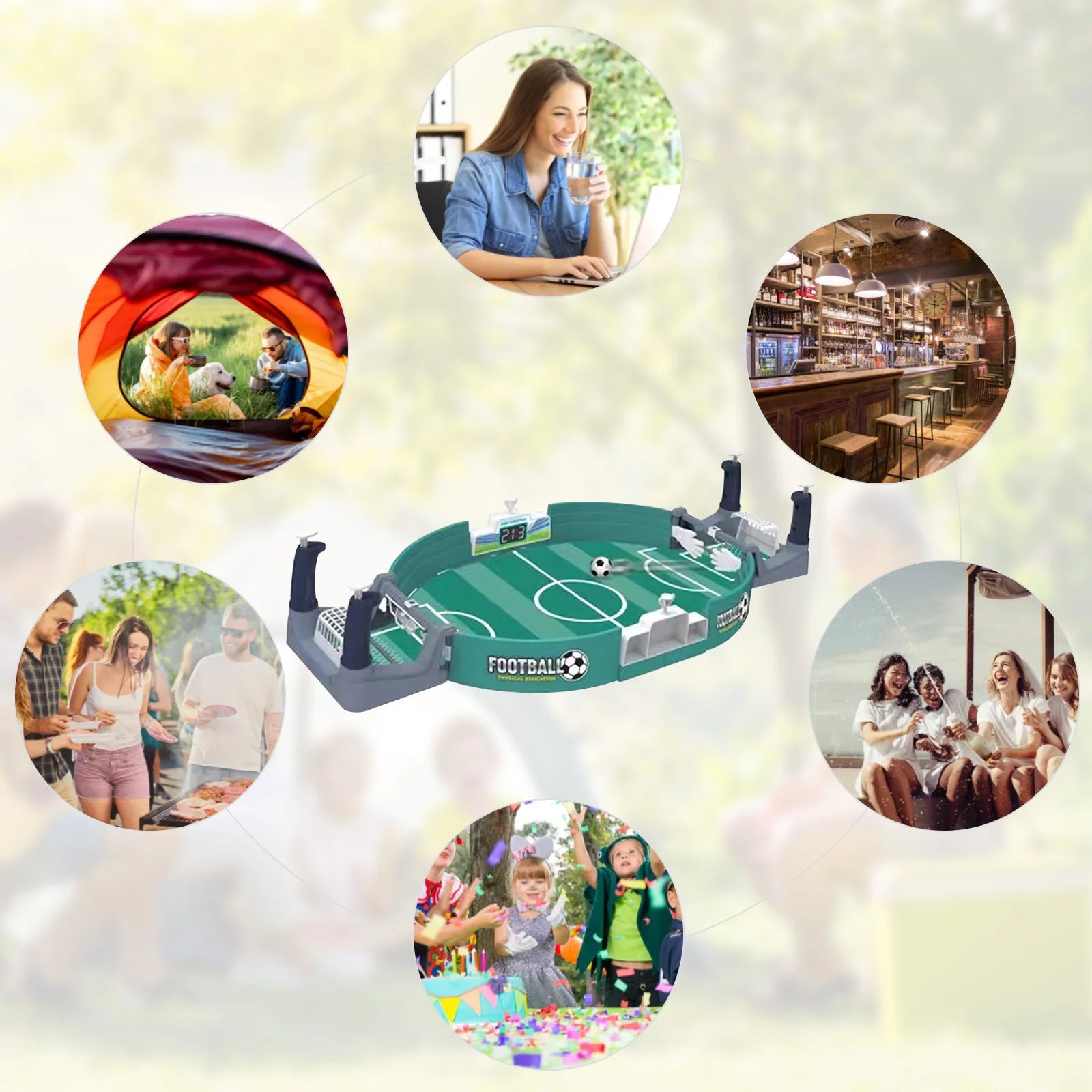 Tavolo interattivo Gioco da calcio Tavolo da calcio Tavolo da battaglia doppio Puzzle interattivo Gioco da tavolo Gioco di calcio per due persone Regalo per bambini