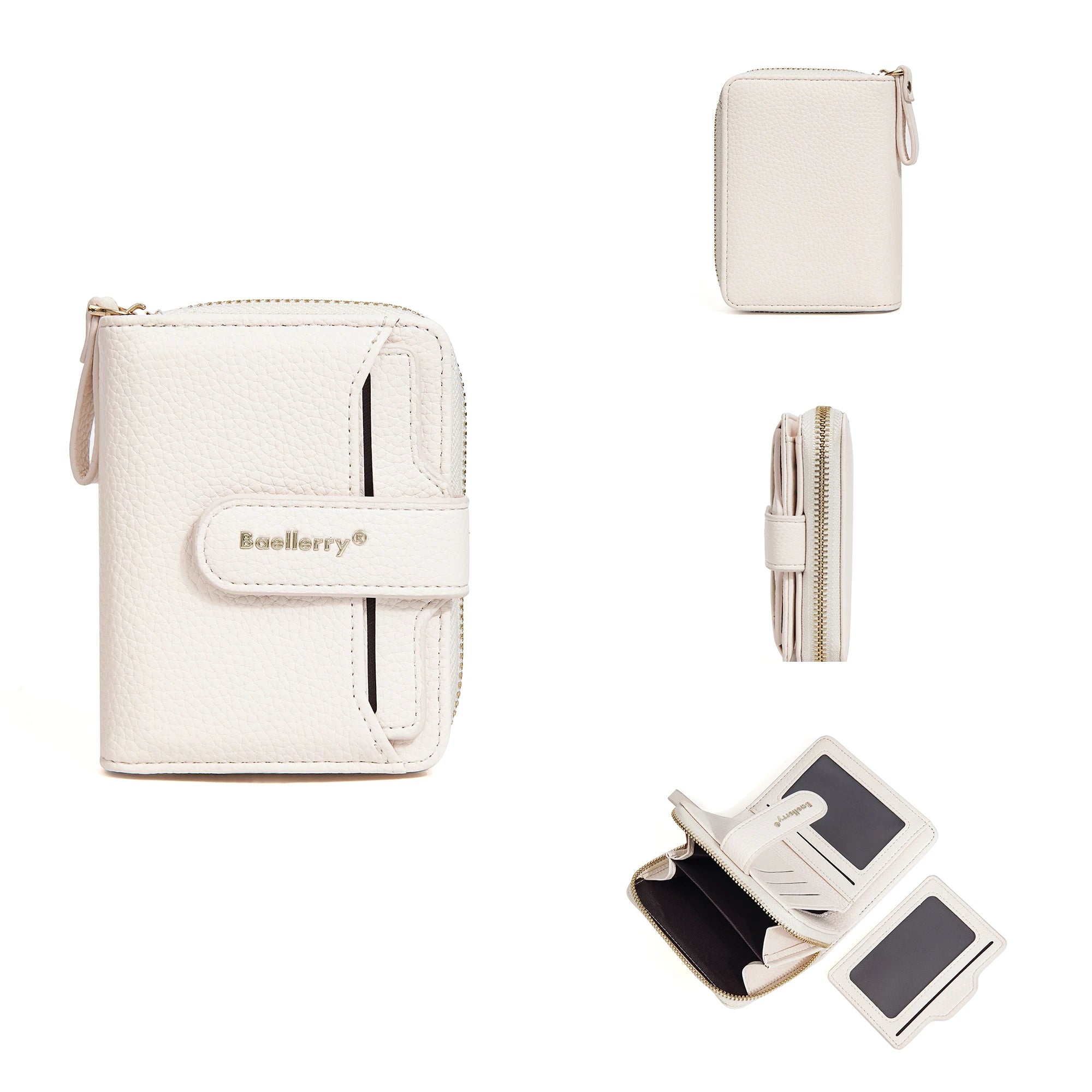Portafoglio da Donna Baellerry Elegante con Chiusura a Zip, Multifunzionale con Protezione RFID, 6 Scomparti per Carte e Tasca per Monete, Regalo Minimalista