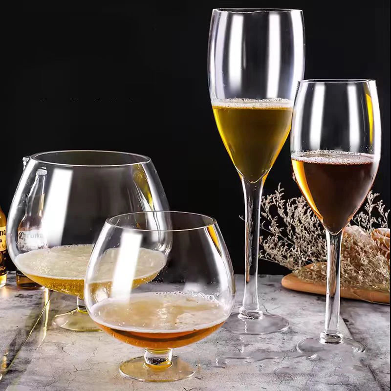 1000ML/2000ML/3000ML Bicchiere da vino extra large Gigante 1pc Tazza da birra di grande capacità Bicchiere da vino rosso Calice Coppa da eroe Bicchiere da vino