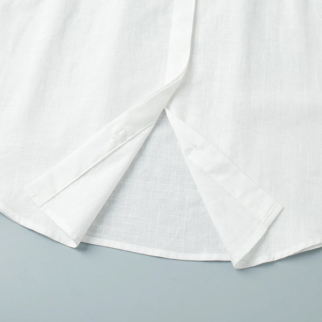 Abito chemisier casual da donna tinta unita con lacci, estivo, con risvolto, maniche lunghe, bottoni, mini abito plissettato, copricostume da spiaggia, outfit per vacanze 2026