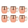 1-6PCS Cocktail Wine Cup Moscow Mule Mugs acciaio inossidabile rame placcato succo tazza di birra tazze da caffè Bar Champagne Party Drinkware