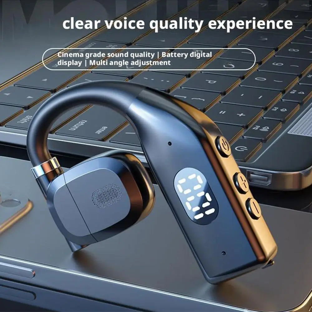Auricolari singoli Cuffie da lavoro in standby lungo Cuffie mono impermeabili Chiamata esterna Auricolari wireless Bluetooth