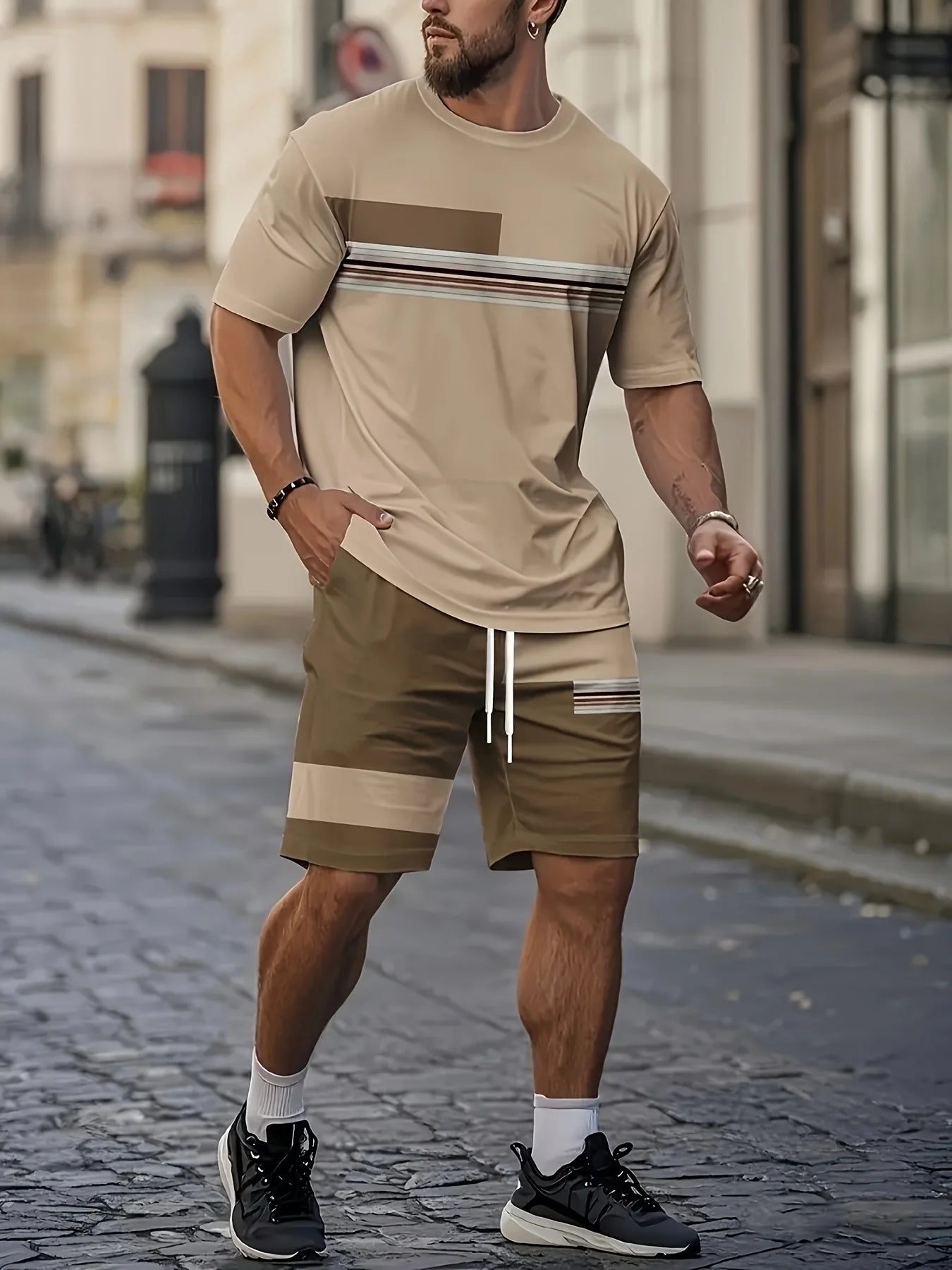 Estate 2025 Bestseller Abito da uomo a maniche corte Traspirante casual e alla moda Stampato in 3D streetwear da esterno