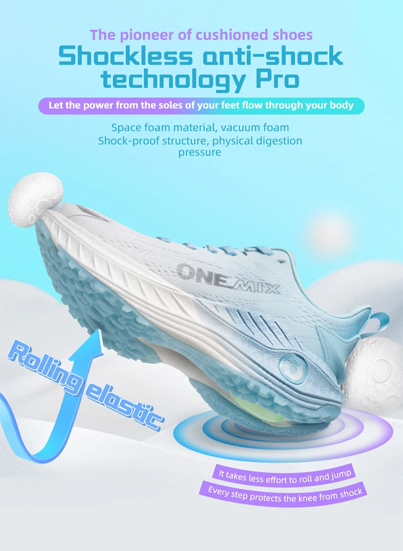 ONEMIX Scarpe da corsa casual Scarpe da jogging estive traspiranti Uomo Scarpe da ginnastica leggere da donna Scarpe sportive con cuscino maschile da esterno